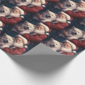 秋田とサンタクロースフェスティバルクリスマス ラッピングペーパー (角)