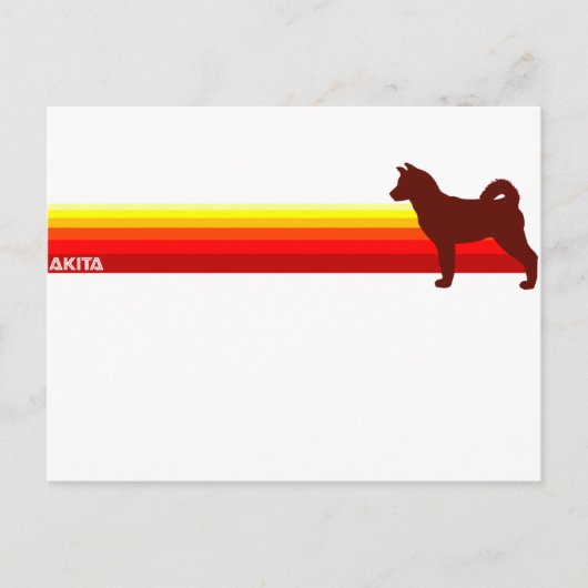 秋田とストライプ ポストカード (正面)