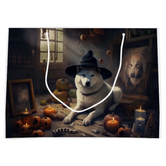 秋田のかぼちゃ ハロウィーン スケアリー ラージペーパーバッグ (正面)