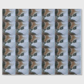 秋田のキスをするな雪だるまの秋田のかわいい写真 ラッピングペーパー (フラット)