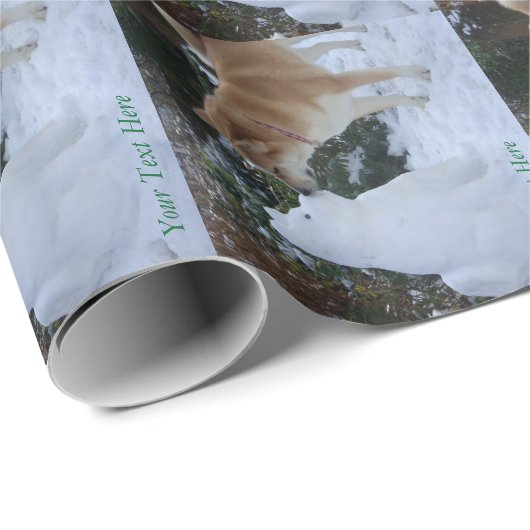 秋田のキスをするな雪だるまの秋田のかわいい写真 ラッピングペーパー (ロールコーナー)