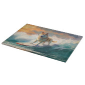 秋田のサーフィンビーチ 絵画 カッティングボード (角)