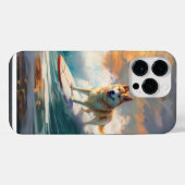 秋田のサーフィンビーチ 絵画 iPhoneケース (裏面横)