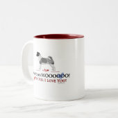 秋田のバレンタインはWOOOのマグに懇願します ツートーンマグカップ (正面左)