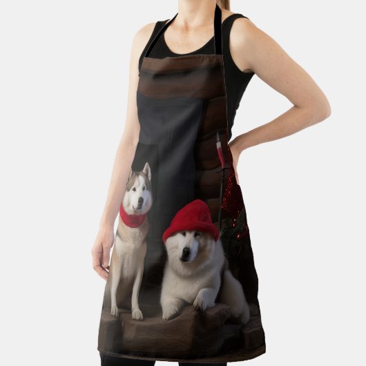 秋田の暖炉クリスマス エプロン (インサイチュ)