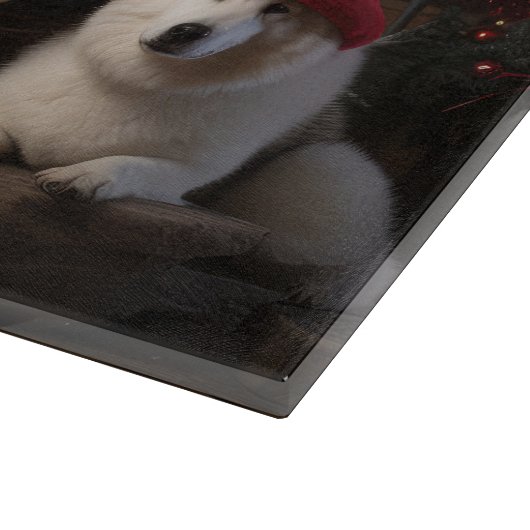 秋田の暖炉クリスマス カッティングボード (角)