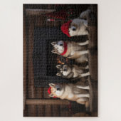 秋田の暖炉クリスマス ジグソーパズル (縦)