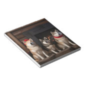 秋田の暖炉クリスマス ノートパッド (アングル)