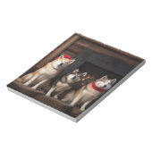 秋田の暖炉クリスマス ノートパッド (回転)