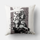 秋田の武士ポリエステル投球のクッション クッション (裏面)