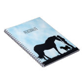 秋田の西部のシルエット ノートブック (右側)