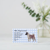 秋田の青のギンガム 名刺 (スタンド正面)