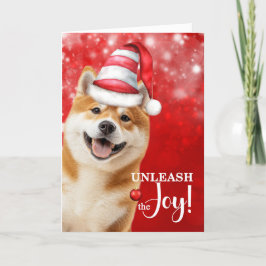 秋田や柴犬の犬がクリスマスを楽しむ シーズンカード