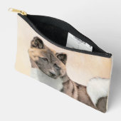 秋田アメリ日本のカのイ絵を描ヌセーブルの犬芸 アクセサリーポーチ (見開き)