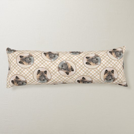 秋田アメリ日本のカのイ絵を描ヌセーブルの犬芸 ボディピロー (裏面)