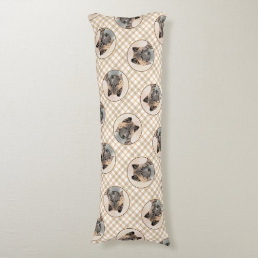 秋田アメリ日本のカのイ絵を描ヌセーブルの犬芸 ボディピロー (正面縦)