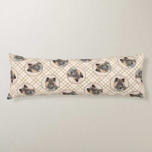 秋田アメリ日本のカのイ絵を描ヌセーブルの犬芸 ボディピロー (正面)