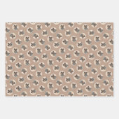 秋田アメリ日本のカのイ絵を描ヌセーブルの犬芸 ラッピングペーパーシート (正面2)