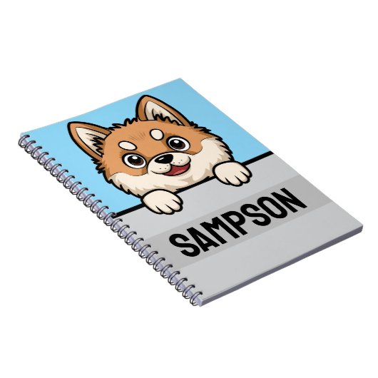 秋田イパーソナライズされたヌ名前をカスタムする文字犬愛好家 ノートブック (右側)