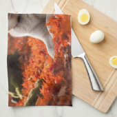 秋田イン紅葉秋 キッチンタオル (四つ折り)