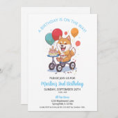 秋田オンバイクとケーキ2nd誕生日パーティー 招待状 (正面/裏面)