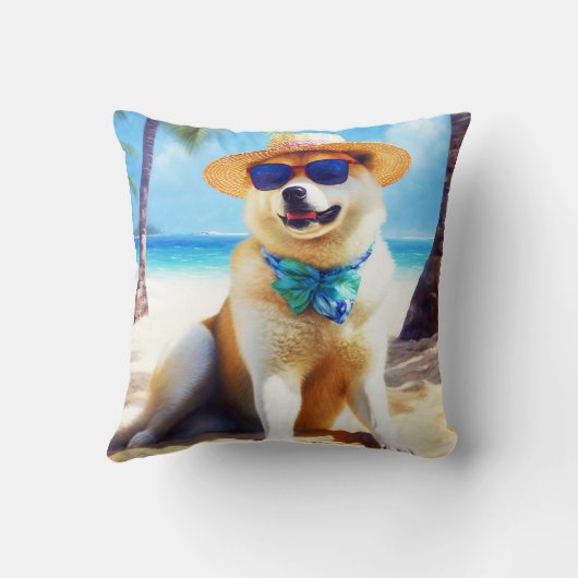 秋田オンビーチ夏ギフト愛犬家ギフトTa クッション (裏面)