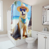 秋田オンビーチ夏ギフト愛犬家ギフトTa シャワーカーテン (インサイチュ)
