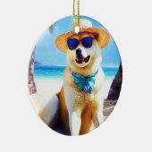 秋田オンビーチ夏ギフト愛犬家ギフトTa セラミックオーナメント (右)