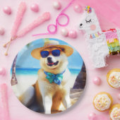 秋田オンビーチ夏ギフト愛犬家ギフトTa ペーパープレート (パーティー)