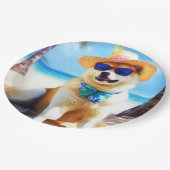 秋田オンビーチ夏ギフト愛犬家ギフトTa ペーパープレート (アングル)