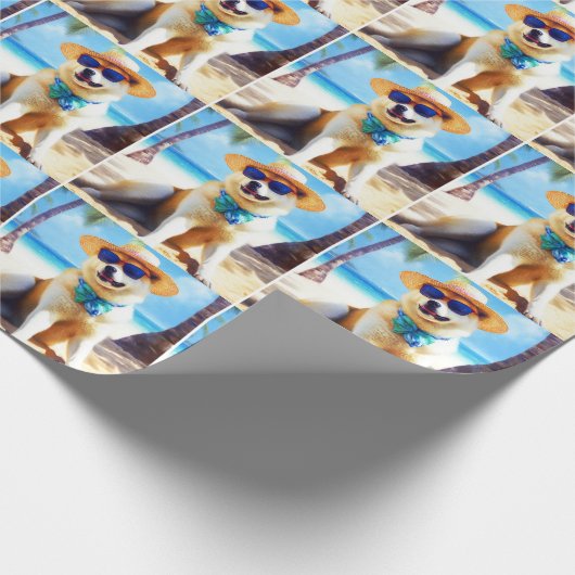 秋田オンビーチ夏ギフト愛犬家ギフトTa ラッピングペーパー (角)