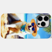 秋田オンビーチ夏ギフト愛犬家ギフトTa Case-Mate iPhoneケース (裏面 (横))