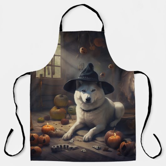 秋田カボチャのハロウィンおばけ エプロン (正面)