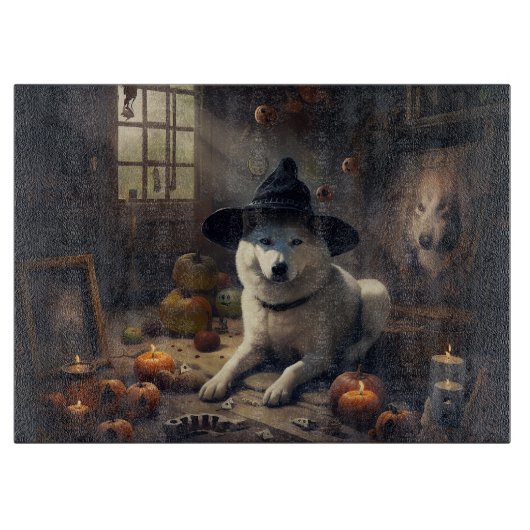 秋田カボチャのハロウィンおばけ カッティングボード (正面)