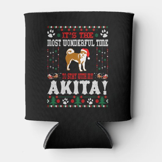 秋田クリスマスの醜いセーターで素敵な時間 缶クーラー (正面)