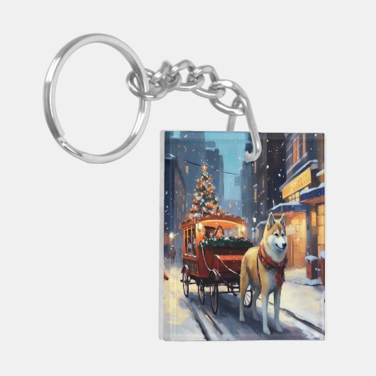 秋田クリスマスフェスティバルシーズン キーホルダー (正面左)