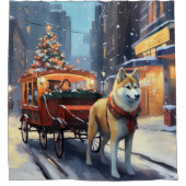 秋田クリスマスフェスティバルシーズン シャワーカーテン (正面)