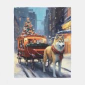 秋田クリスマスフェスティバルシーズン フリースブランケット (正面)