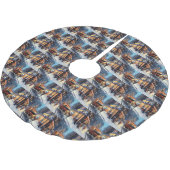 秋田クリスマスフェスティバルシーズン ブラッシュドポリエステルツリースカート (アングル)