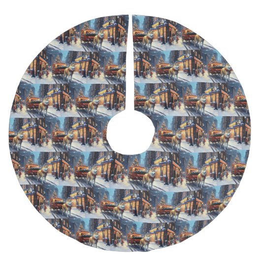 秋田クリスマスフェスティバルシーズン ブラッシュドポリエステルツリースカート (正面)