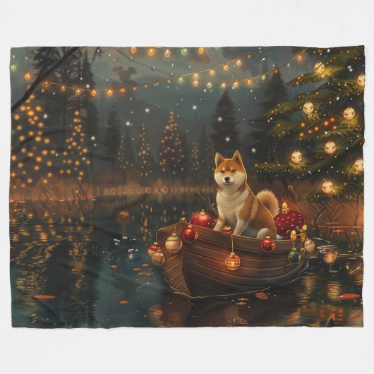 秋田クリスマスフェスティバル航海 フリースブランケット (正面(横))