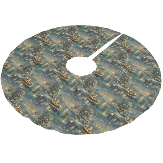 秋田クリスマスフェスティバル航海 ブラッシュドポリエステルツリースカート (アングル)