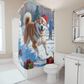 秋田クリスマスフェスティバル雪景色 シャワーカーテン (インサイチュ)