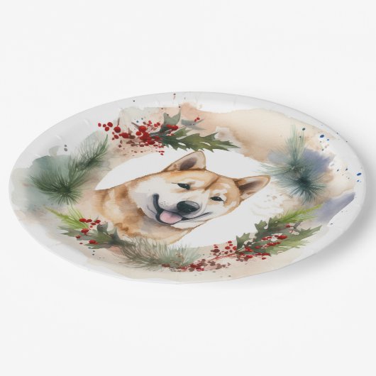 秋田クリスマスリースフェスティバルカップ ペーパープレート (アングル)