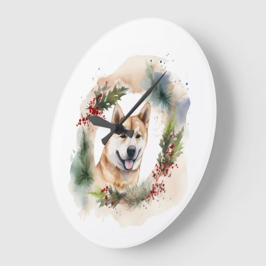 秋田クリスマスリースフェスティバルカップ ラージ壁時計 (傾斜)