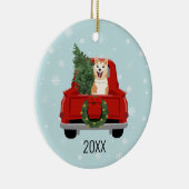 秋田クリスマスレッドトラックオーナメント セラミックオーナメント (右)