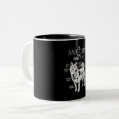 秋田クール解剖学のクローズギフト愛犬家 ツートーンマグカップ (正面左)