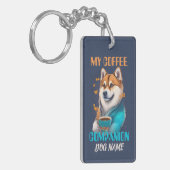 秋田コーヒーコンパニオン秋田オーナーおもしろいの方 キーホルダー (正面左)