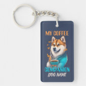 秋田コーヒーコンパニオン秋田オーナーおもしろいの方 キーホルダー (正面)