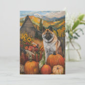 秋田サンクスギビング犬 シーズンカード (スタンド正面)